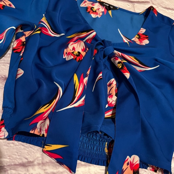 Express tropical satin blouse - Picture 4 of 6